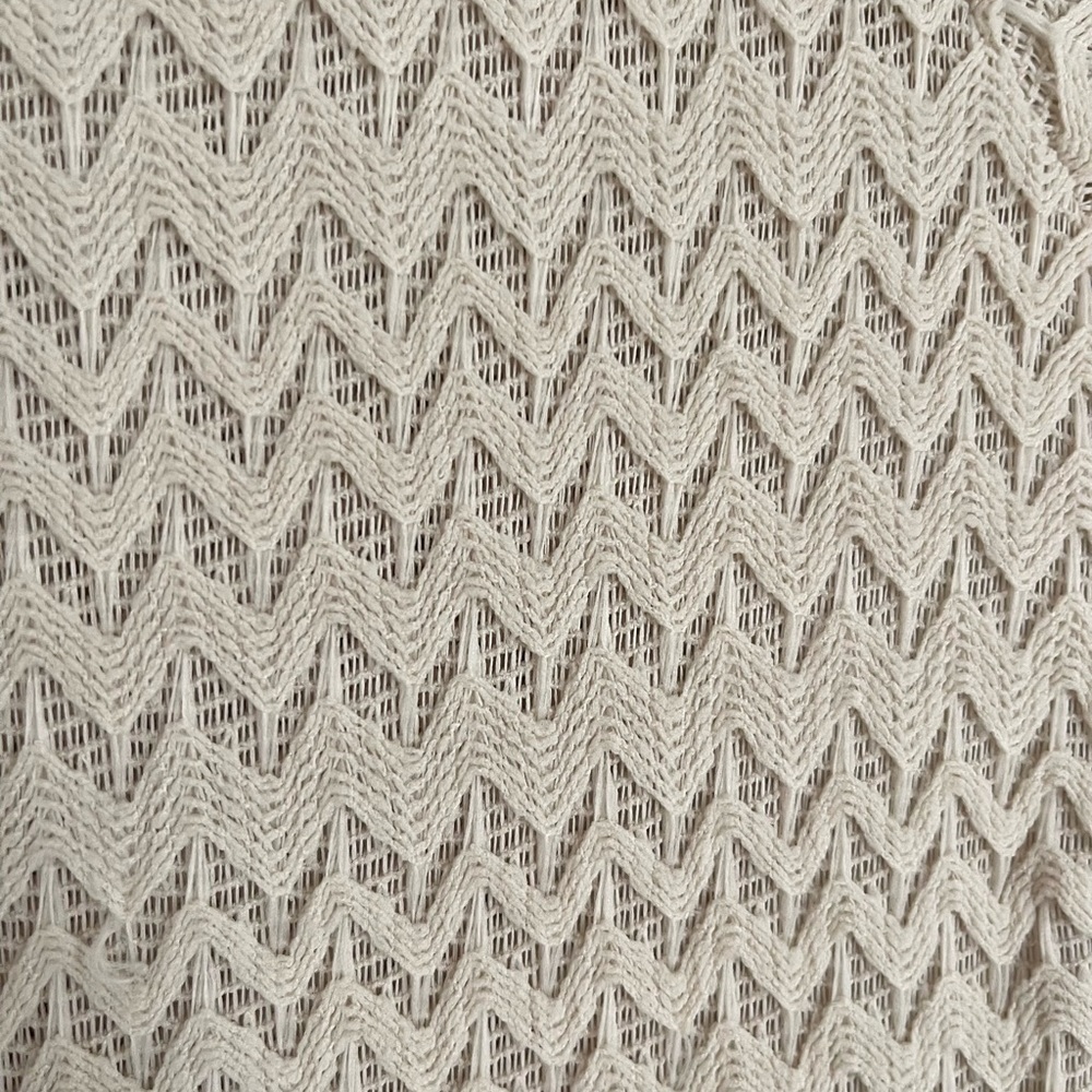 Anthropologie Weston Dress Cream Woven Bodice, Design Skirt A Line Size Medium - Picture 8 of 11
